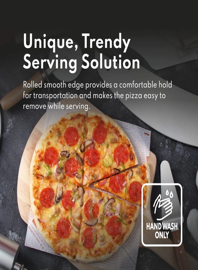 New Star Foodservice 50899 Pizza Pan/Tray, Wide Rim, Aluminum, 14 Inch, Pack of 6 - Image 4