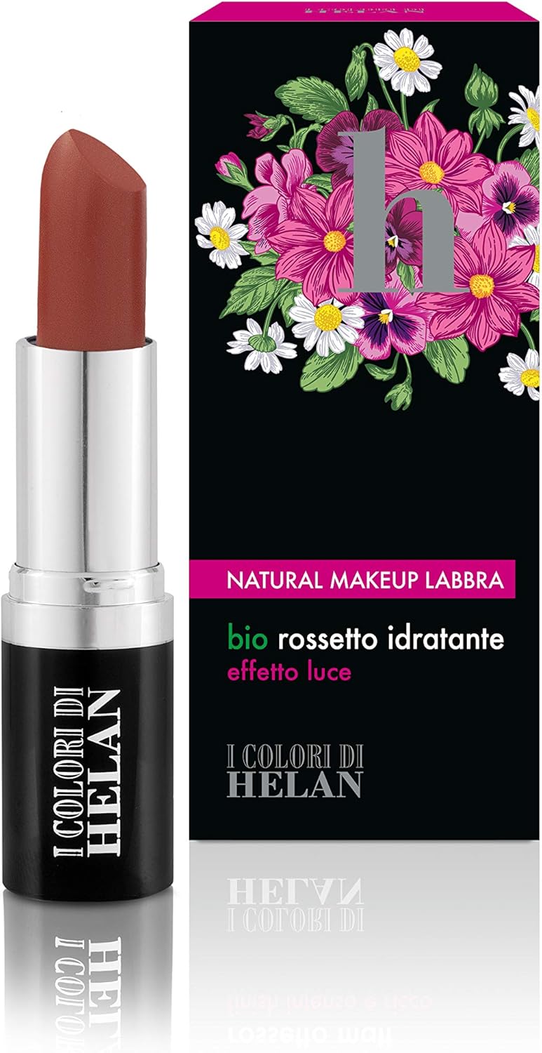 Helan I Colori Moisturising Vegan Lipstick for Your Makeup with Softening Emollient Properties Long Lasting Lipstick with Creamy Shiny Texture Gifts for Women Made in Italy Hazelnut 4 ml