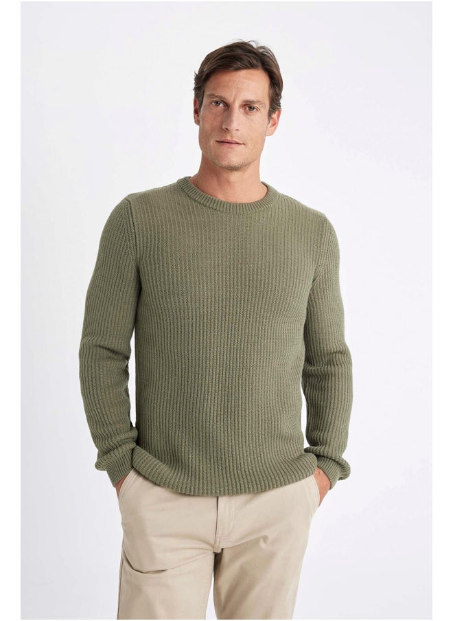 DeFacto - Man Tricot Standart Fit Crew Neck Long Sleeve Pullover - Image 1