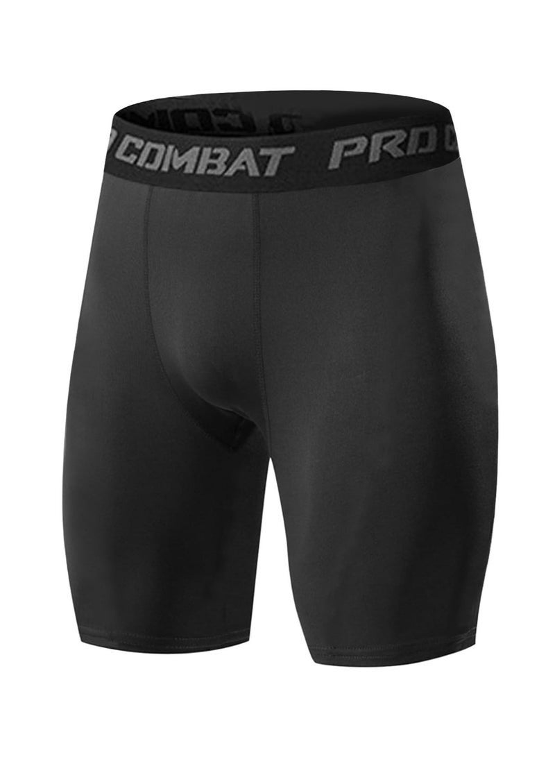 (XL)Mens Compression Shorts Sports Running Tights Underwear Athletic Workout Spandex Base Layer Short for Biker Training - Image 1