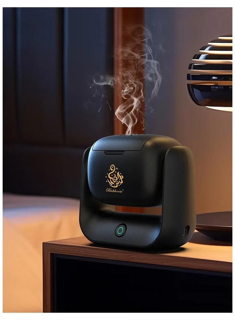 Bukhoon Modern Rotatable Incense Burner, Bakhoor Burner, Aromatherapy Machine Bukhoon Arab Oud Home Electrical Bakhoor Burner, - Image 4