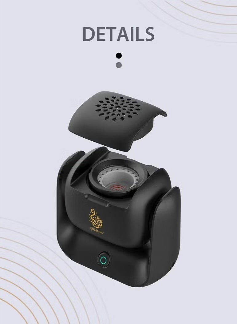 Bukhoon Modern Rotatable Incense Burner, Bakhoor Burner, Aromatherapy Machine Bukhoon Arab Oud Home Electrical Bakhoor Burner, - Image 2