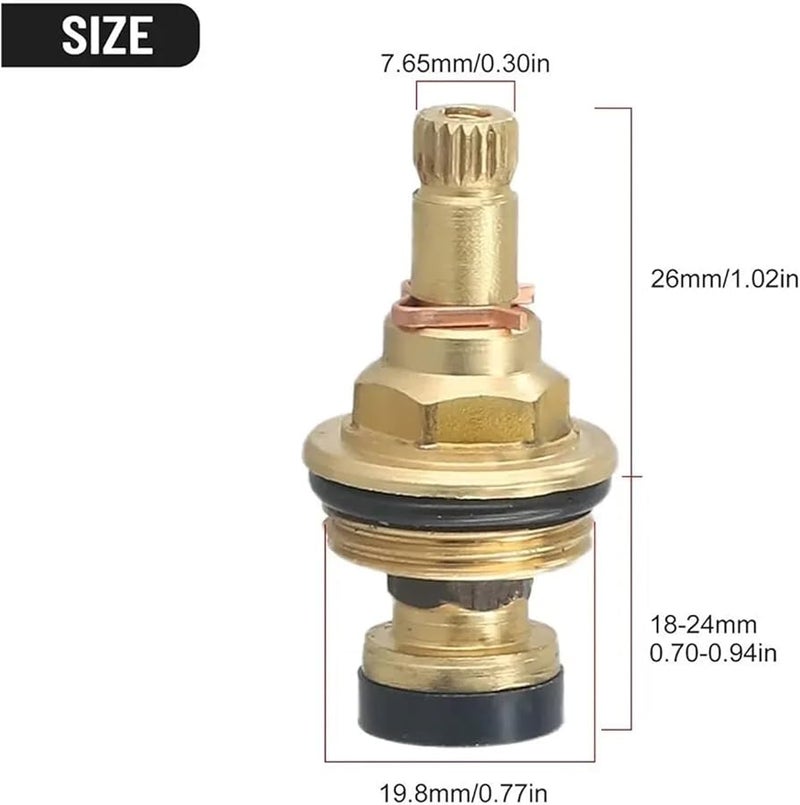 أبيض 6 قطع G1 2 بوصة نواة صمام الحنفية 20 سن بديل خرطوشة نحاسية إكسسوارات صنبور المطبخ والحمام - Image 3