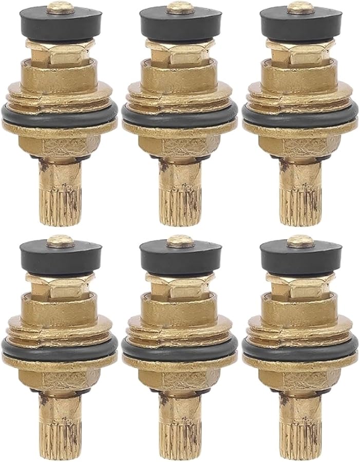 أبيض 6 قطع G1 2 بوصة نواة صمام الحنفية 20 سن بديل خرطوشة نحاسية إكسسوارات صنبور المطبخ والحمام - Image 1