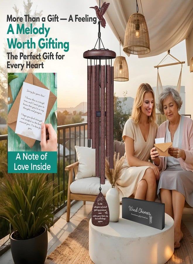 Windsplay Hummingbird Memorial Wind Chimes for Loss of Loved One - Sympathy Wind Chimes for Outside, Bereavement, Remembrance, Funeral Gift for Mother, Dad, Husband, Son & Sister - Image 4