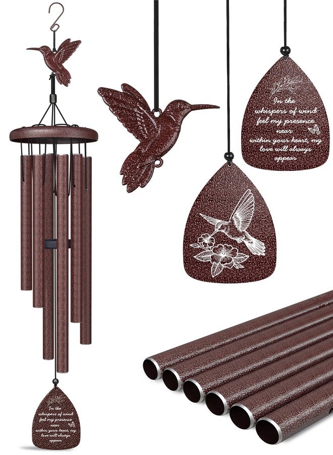 Windsplay Hummingbird Memorial Wind Chimes for Loss of Loved One - Sympathy Wind Chimes for Outside, Bereavement, Remembrance, Funeral Gift for Mother, Dad, Husband, Son & Sister - Image 1
