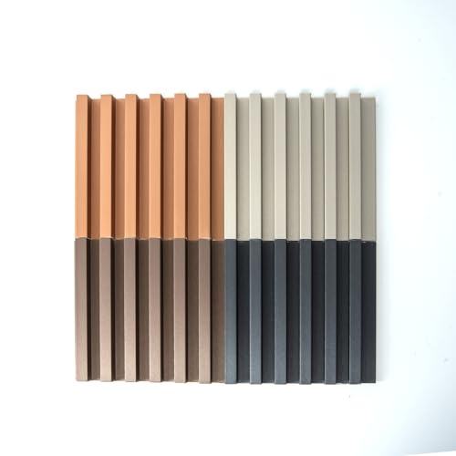 Art3dwallpanels Slat Wall Paneling, 4 Pack Glossy Metal Finish WPC Soundproof 3D Wall Panels for Interior Wall Decor, Fluted Textured Panel Wall Slats, Sample - Image 3