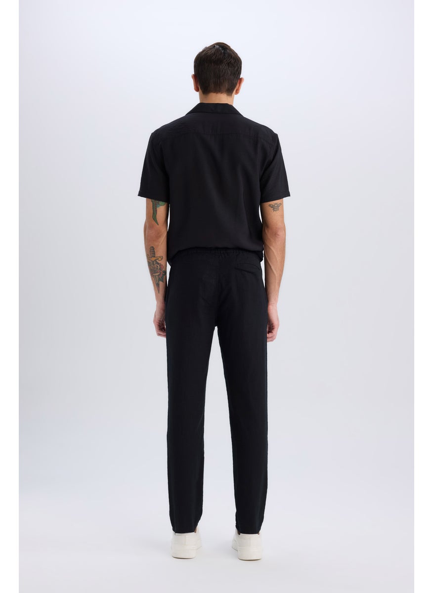 DeFacto Man Slim Fit Straight Leg Cotton Summer Joggers  - Image 5