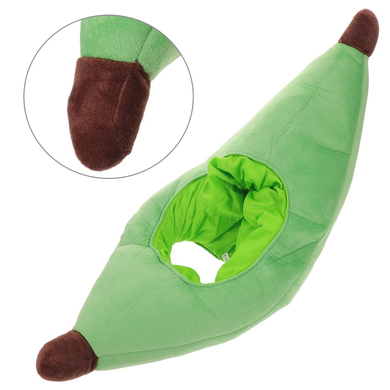 Banana Hat: Banana Shape Hat Cotton Fruit Headwear For Adults Kids - Party Costume Accessory For Halloween Cosplay Photo Props Dress Up Events - Image 1