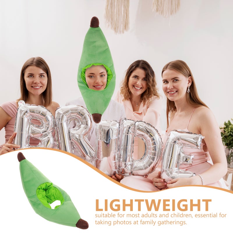 Banana Hat: Banana Shape Hat Cotton Fruit Headwear For Adults Kids - Party Costume Accessory For Halloween Cosplay Photo Props Dress Up Events - Image 2