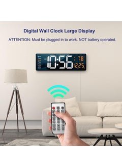 LIMOS Digital Wall Clock with Large 16.2 Inch LED Display, Automatic Brightness Adjustment, and Memory Function  - Image 2