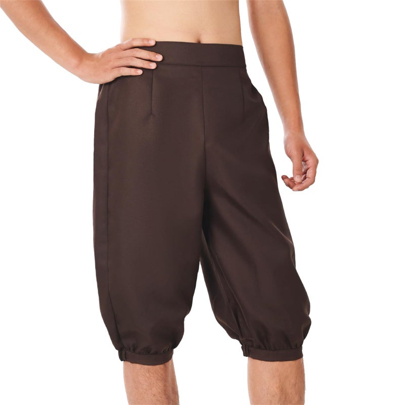 BLESSUME Retro Colonial Pants Renaissance Mens Knicker Pants Breeches Brown - Image 5