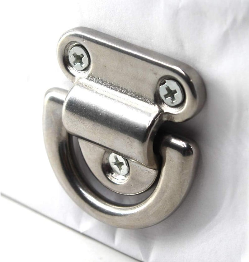 Flomore Folding Pad Eye 316 Stainless Steel Lashing Ring Heavy Duty D Ring Tie Down anchor - Image 5