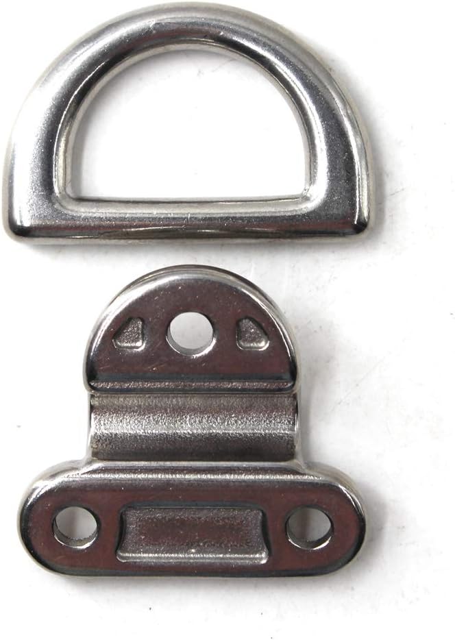 Flomore Folding Pad Eye 316 Stainless Steel Lashing Ring Heavy Duty D Ring Tie Down anchor - Image 4