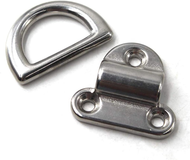 Flomore Folding Pad Eye 316 Stainless Steel Lashing Ring Heavy Duty D Ring Tie Down anchor - Image 3