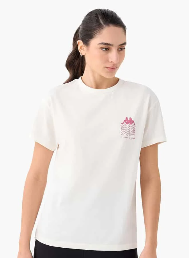 Kappa Kappa Graphic Print T-shirt with Crew Neck and Short Sleeves