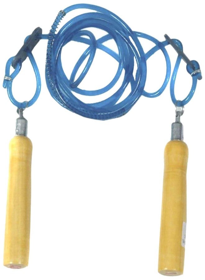 StarX Star X WOODENHANDLE Skipping Rope, Adult (Blue/Yellow) | Gym Equipment for Home Gym Workout Weight Lifting Strength Training & Exercise Fitness Gym Accessories - Image 1