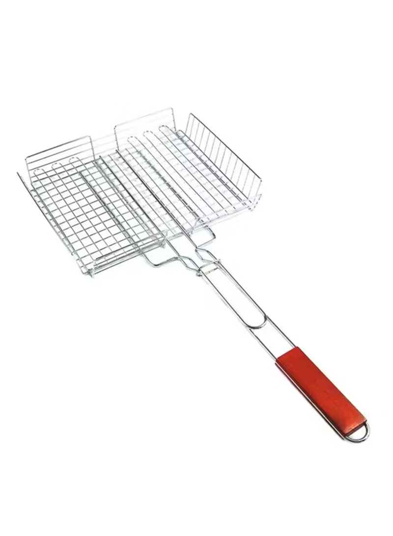 بيسبل سلة شواء محمولة – سلة شواية من الفولاذ للشواء في الهواء الطلق، مقاس 32×26 سم – BB3526 - Image 3