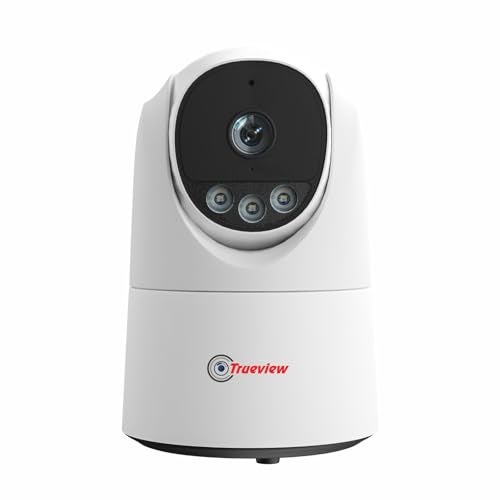 Trueview 3MP Wi-Fi ATC Robot Camera | BIS-ER (STQC Certified) WiFi CCTV Camera | All Time Color Night Vision | Pan Tilt | Smart Tracking | 2-Way Audio | Memory Card & Cloud | Alexa | T18296S - Image 1