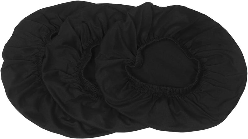 Beavorty 3pcs Black Elastic Round Bar Stool Covers, Stretchable Chair Seat Slipcovers, Protective Round Stool Covers for Home, Office, and Bar Counter Use - Image 1
