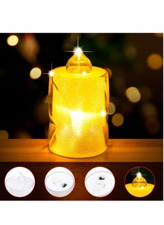 Excefore Flameless Tealight Candles, 12 Pcs LED Candles Battery Operated, Flameless Votive Candles Electric Candle for Weddings Room Birthday Party Decorations (Warm Yellow, 2“x H2.3”)  - Image 3