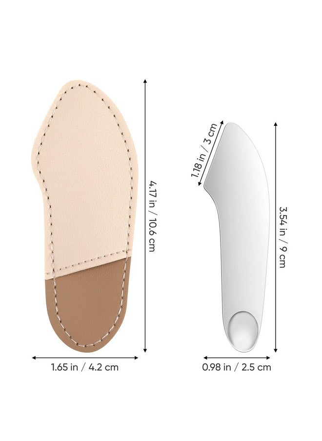 POPETPOP - POPETPOP Makeup Spatula Foundation Spatula- Korean Cosmetic Spatula, Stainless Steel Facial Spatula Professional Foundation Palette Mixer Facial Cosmetic Makeup Tool - Image 1