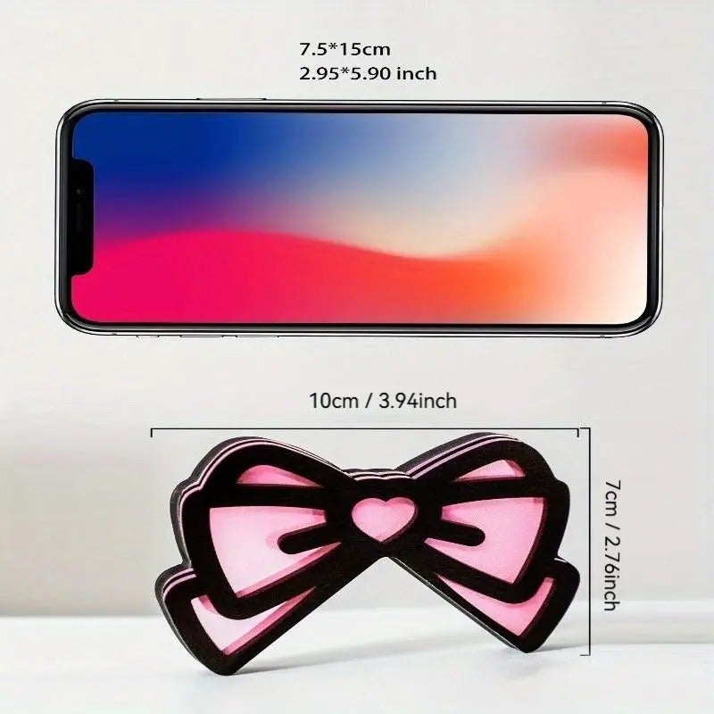 PETO Cute Bow Monitor Corner Decor, Elegant Desktop Decoration for Home Office, Durable Office Desk Accessory and Decorative Desk Sign, Decorative Plaque, Perfect Gift for Women - Image 2