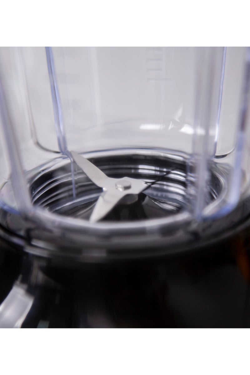 AVANOS خلاط طاولة 3 في 1 سعة 1.6 لتر مع وعاء 2 سرعة وزر نبض، وعاء مفرمة وطاحونة باللون الأحمر والأسود - Image 4