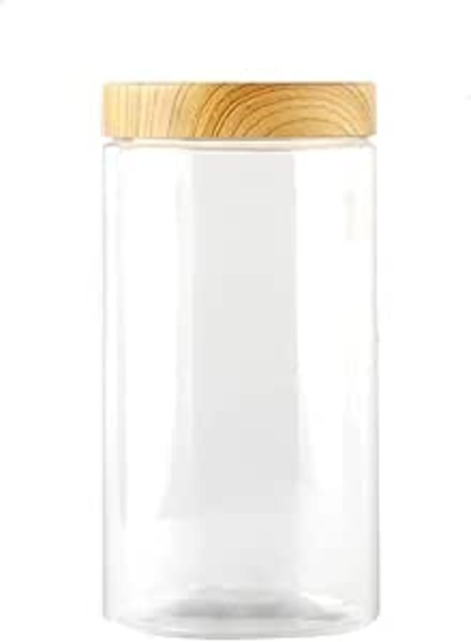Acrylic jar with insulated lid (wood look) modern design ‎Acrylic jar with insulated lid (wooden shape) Modern design