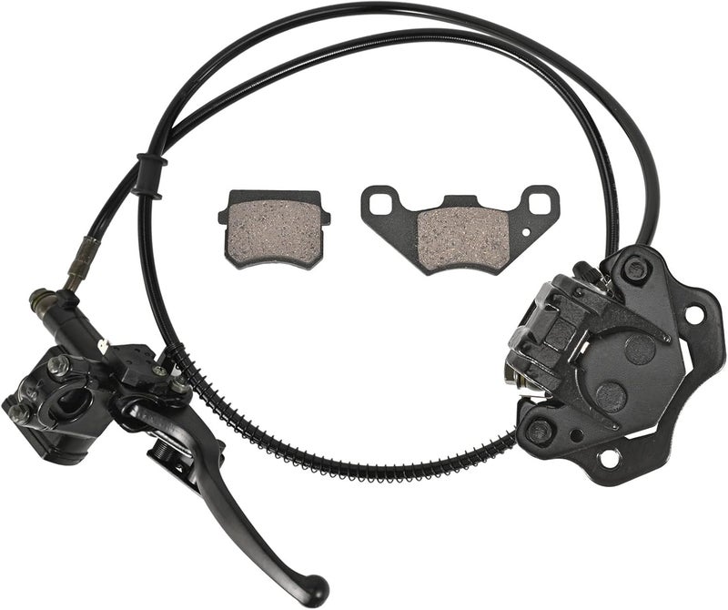 Trkimal Rear Hand Hydraulic Disc Brake Master Cylinder Caliper Assembly with Brake Pads for Chinese ATV Quad - Image 1