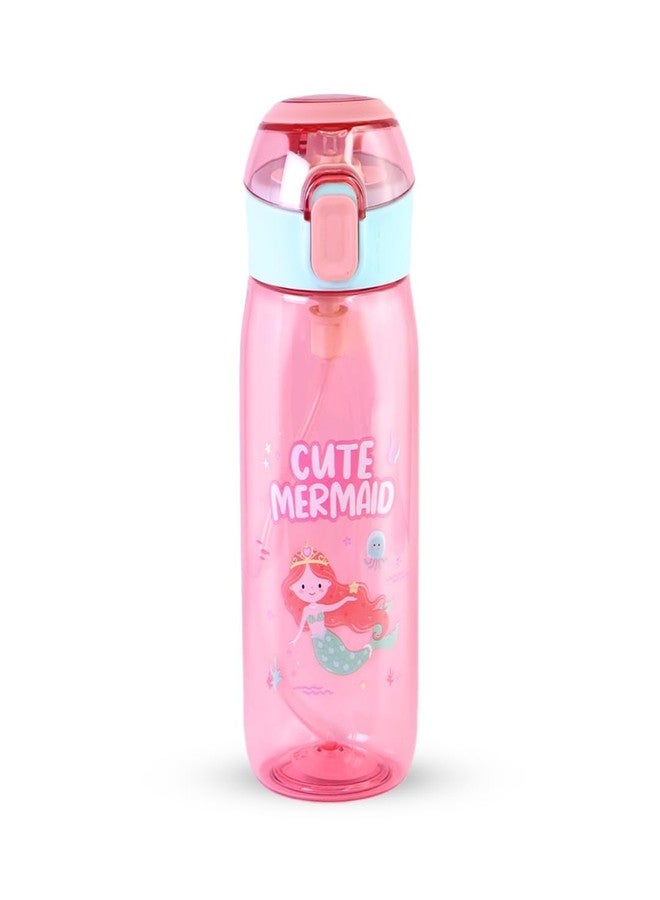 TEMSON Cute Water Bottle with Sipper, Water Bottle for Kids, Sipper Bottle for Kids - Anti-Leak Cartoon Kids Water Bottle for Kids (630 ML)(FQ-3151-2) (Pink) - Image 2