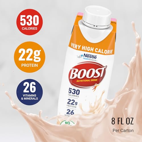 Boost Very High Calorie Strawberry Nutritional Drink – 22g Protein, 530 Nutrient Rich Calories, 8 Fl Oz (Pack of 24) - Image 5
