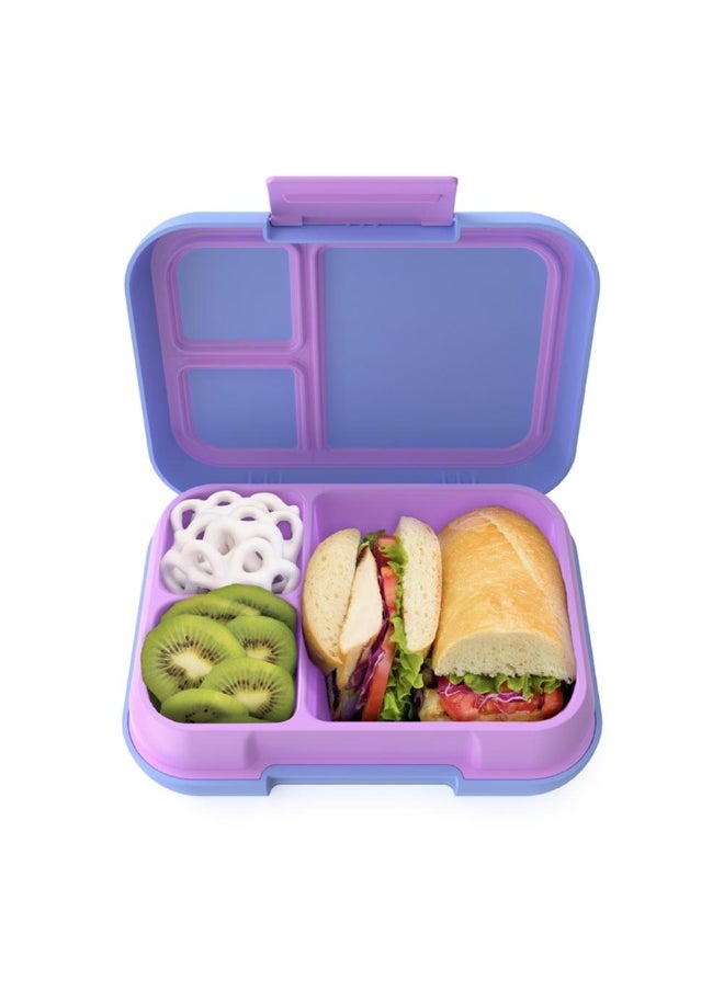 Bentgo Pop Leak Proof Bento - Style Lunch Box With Removable Divider For 3 - 4 Compartments Perfect For Kids 8+ And Teens, Microwave/Dishwasher Safe , Bpa - Free And Sustainable (Periwinkle/Pink)  - Image 1