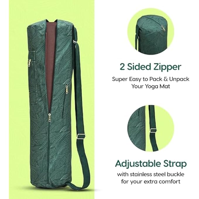 WISELIFE Classic Yoga Mat Bag Adjustable Shoulder Carry - Image 5