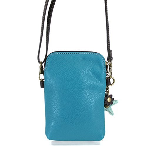CHALA Ocean Collection Cell Phone Crossbody Purse-Women PU Leather/Canvas Multicolor Handbag with Adjustable Strap - Mermaid - blue - Image 3