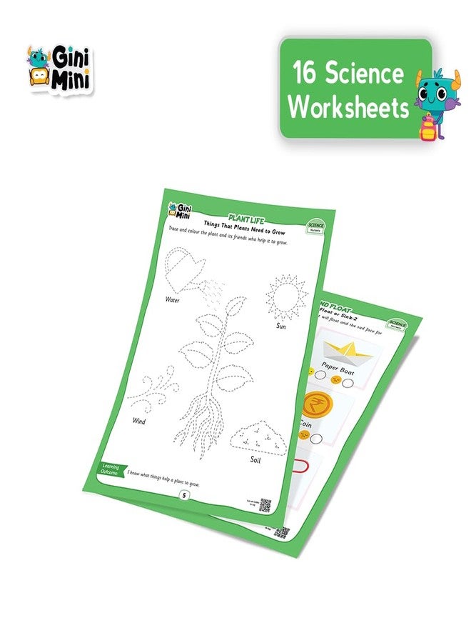 GiniMini 300 Nursery Worksheets for 2 3 4 5 6 Years, Fun Learning Activities, Return & Birthday Gifts for Boys, Girls (English, Maths, Science, & EVS) - Image 5