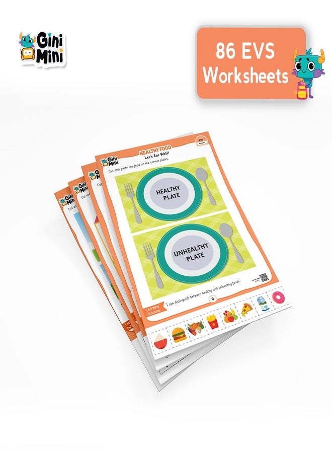 GiniMini 300 Nursery Worksheets for 2 3 4 5 6 Years, Fun Learning Activities, Return & Birthday Gifts for Boys, Girls (English, Maths, Science, & EVS) - Image 3