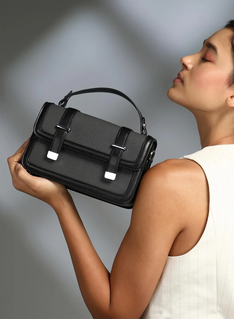 Haute Sauce  Textured Flap Handbag for Women | Best Price UAE