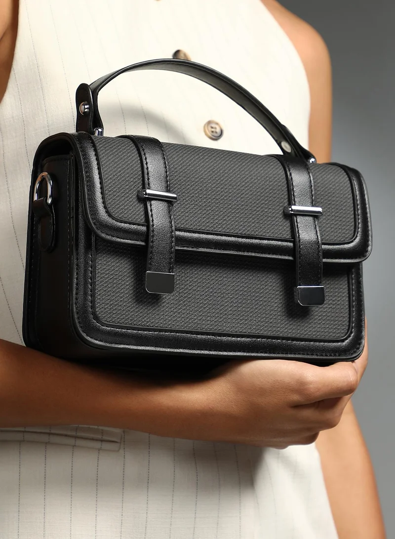 Haute Sauce Textured Flap Handbag