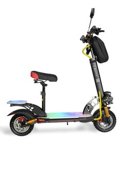 Crony V10+ Led High-Speed Electric Scooter, 150OW 48v/12ah Battery Dual Disc Brakes, Front/Rear Suspension, 120kg Load – Aluminum Alloy Frame, Triple Led Headlamp, Bluetooth Speaker, Lcd Display & Mobile Phone Holder – 1-Year Motor Warranty  - Image 1
