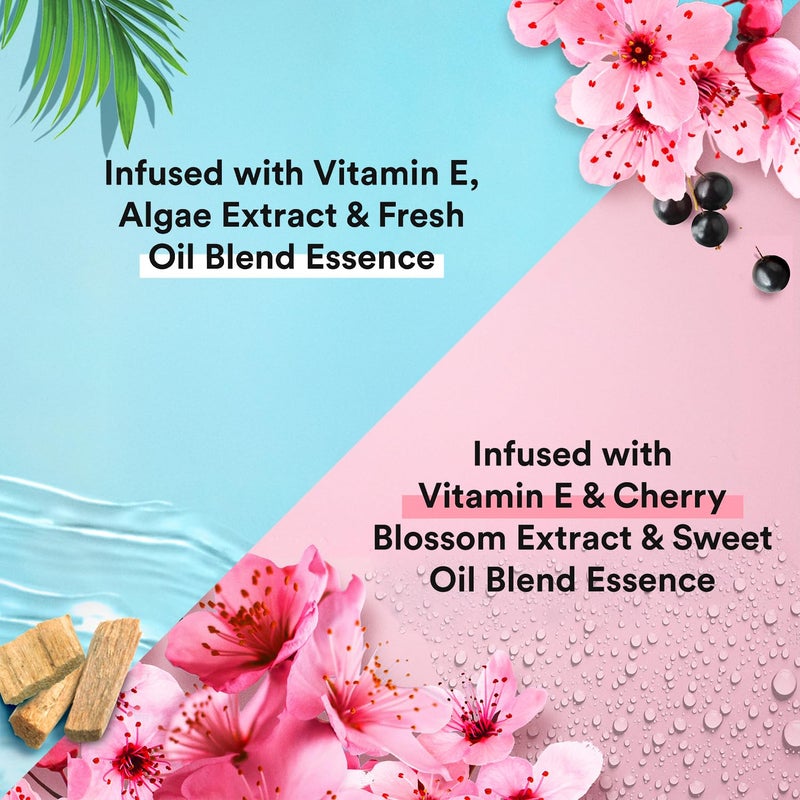 Suave Body Wash Variety Bundle â€“ Ocean Breeze 2-Pack & Wild Cherry Blossom, Gentle & Moisturizing Body Washes with Vitamin E, 30 Oz Ea (3 Piece Set) - Image 5