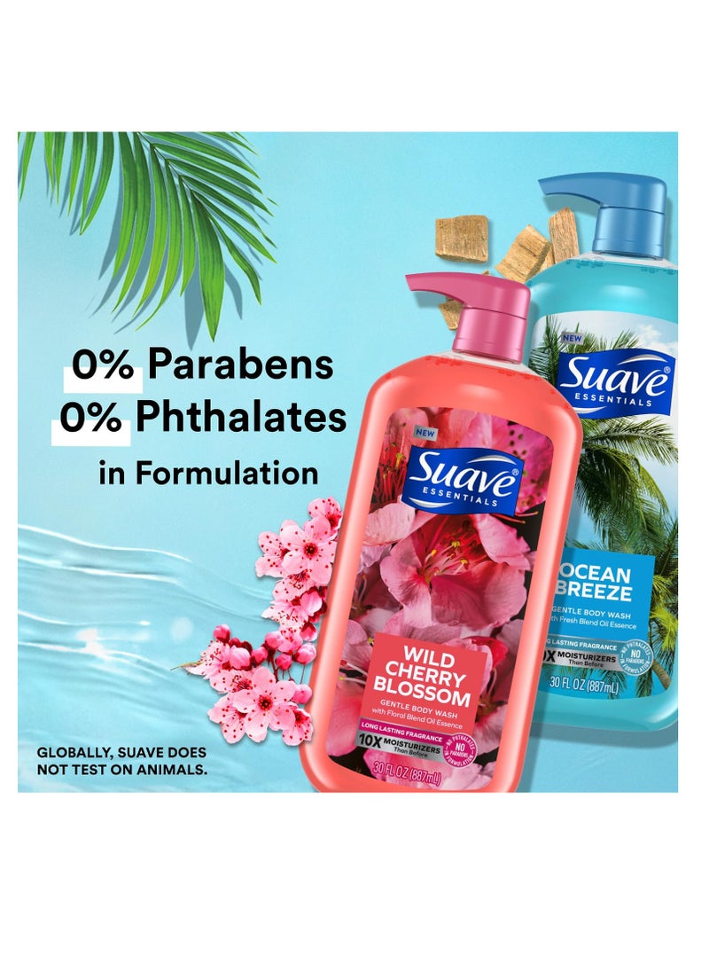 Suave Body Wash Variety Bundle – Ocean Breeze 2-Pack & Wild Cherry Blossom, Gentle & Moisturizing Body Washes with Vitamin E, 30 Oz Ea (3 Piece Set) - pzsku/Z2B45BBD72C258B46C01DZ/45/_/1740401050/7ac81613-b0a1-401b-aa78-a6886394be9f