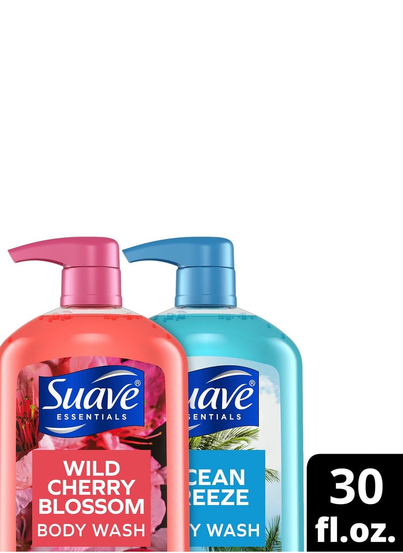 Suave Body Wash Variety Bundle – Ocean Breeze 2-Pack & Wild Cherry Blossom, Gentle & Moisturizing Body Washes with Vitamin E, 30 Oz Ea (3 Piece Set) - pzsku/Z2B45BBD72C258B46C01DZ/45/_/1740401059/94ee285e-ce53-487d-bafd-f1ff4d10f062