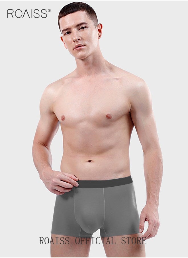 3 Pack of Briefs Ice Silk Refreshing Silky Lightweight Breathable Seamless Youth for Men Summer