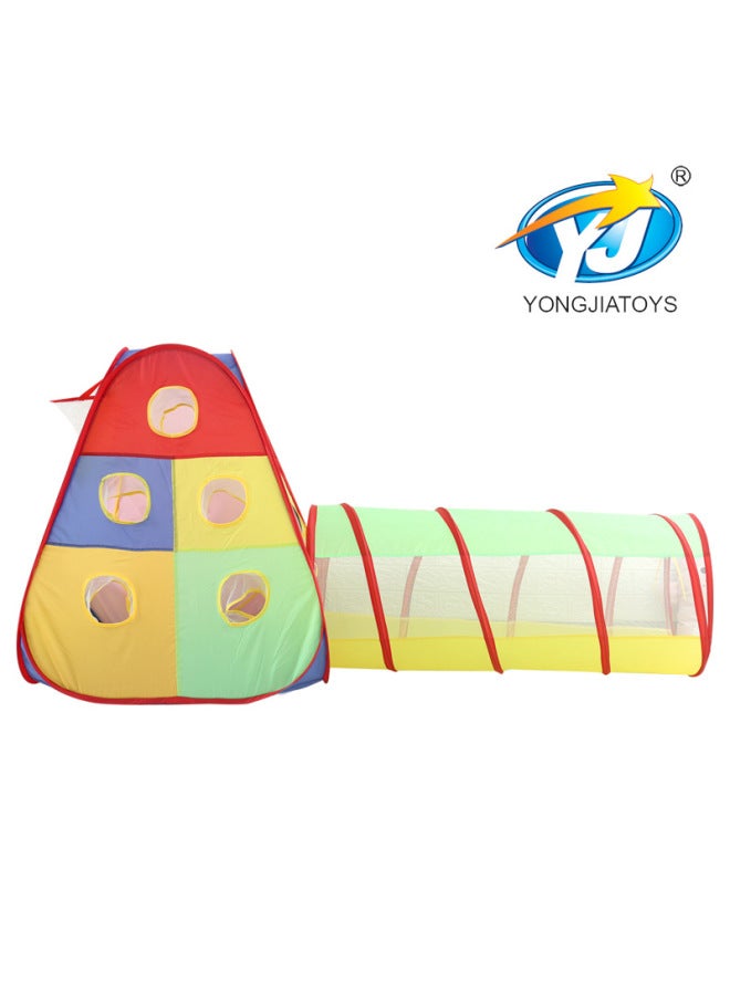Yongjia Children's Indoor Playhouse Tunnel Tent Tulle Creative Ball Pool Playground Tent - Image 1