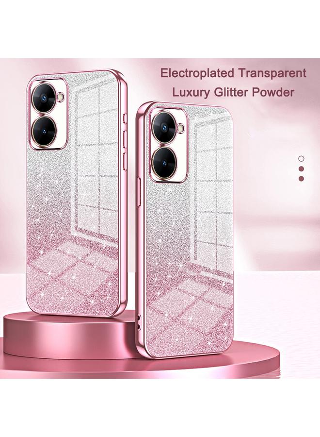 اس-توب جراب لهاتف Realme 13 Pro، جراب هاتف مطلي بالكهرباء بمسحوق لامع متدرج - Image 2