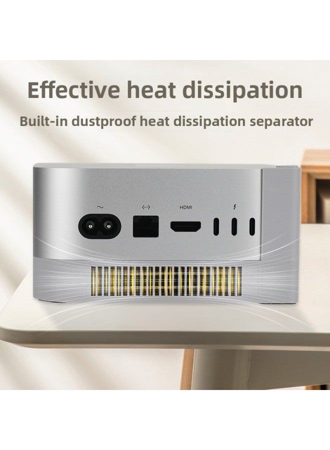 The Power-on Key Heat Dissipation Dust-proof Base Heightening Bracket Is Suitable For Apple Mac Mini4 M4 Computer Host Desktop-Color:Ordinary Cooling Model  - Image 5