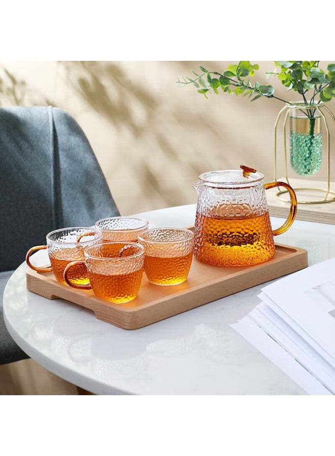 Yihutea Glass Tea Infuser Mug With Separation, Heat-resistant Borosilicate Small Tea Set For Office, Floral Tea Steeping Cup With Filter - Image 4