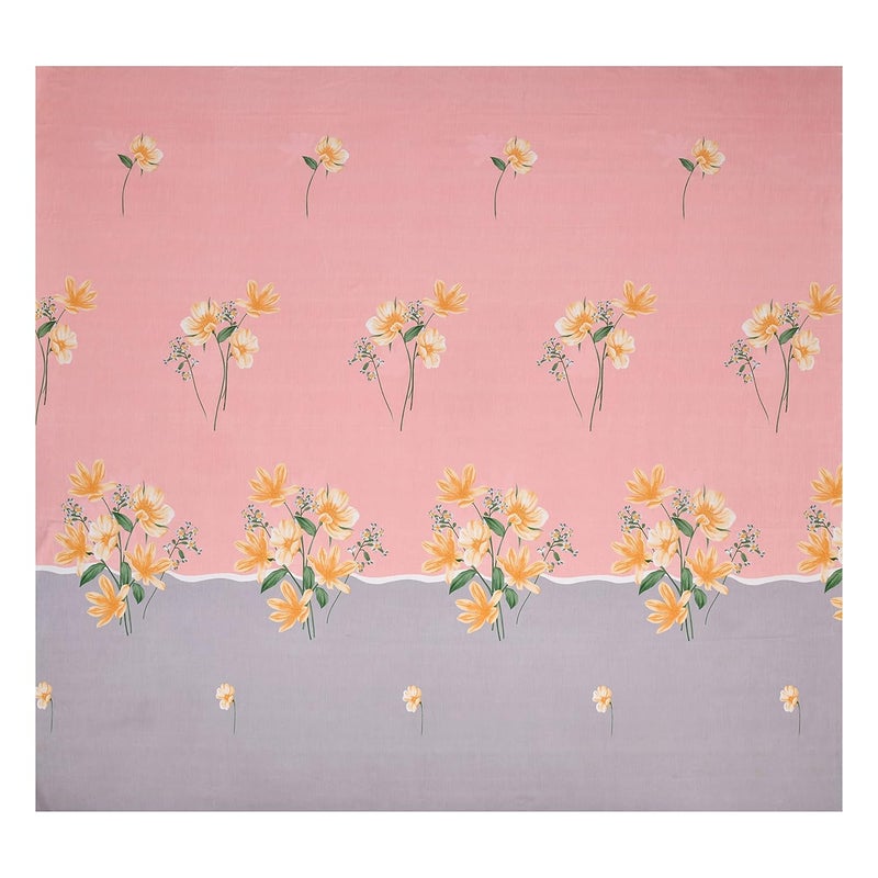 EasyGoods Super Soft Twilight Floral Bedsheet Bedsheet for Double Bed King Size Double Bedsheet with 2 Pillow Covers Premium Printed Flat Bed Sheet 106x107 inchPink - Image 4