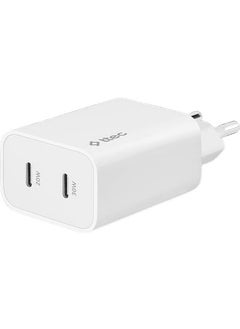 T.tec 2SCG01B Smartcharger Duo Pro Gan 50W Pd Travel Fast Charger Usb-C + Usb-C White - pzsku/Z2B45ED24EB49D53DF142Z/45/_/1740601404/11a9d5c9-8b02-479f-ac33-ac9fcb05780c